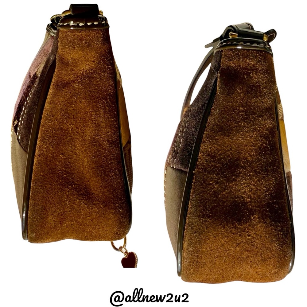 Coach Rare 7071 Legacy Holiday Vintage 2005 Patchwork Demi Baguette Shoulder Bag - Picture 7 of 16